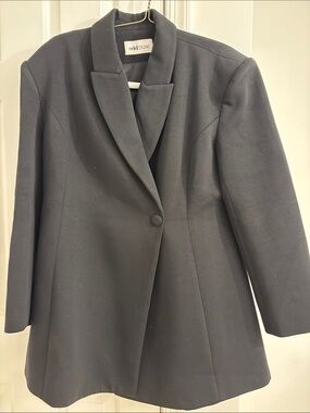 Odd Muse Black Single-Button Long Sleeve Women's Blazer Dress